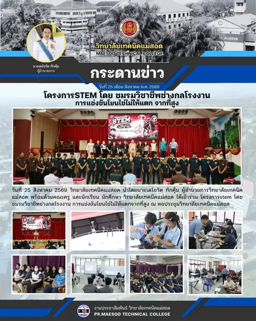 โครงการ STEM กิจกรรมการแข่งขันโยนไข่ไม่ให้แตกจากที่สูง